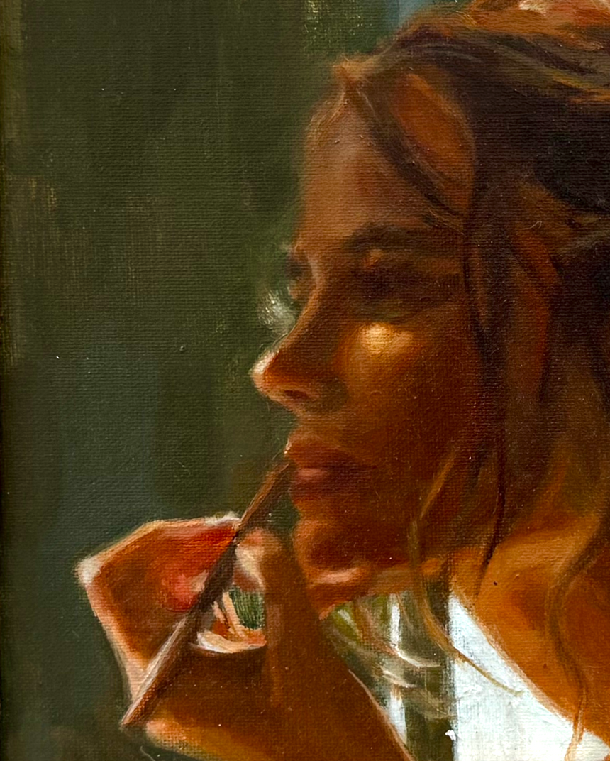 "Getting Ready" Oil Painting